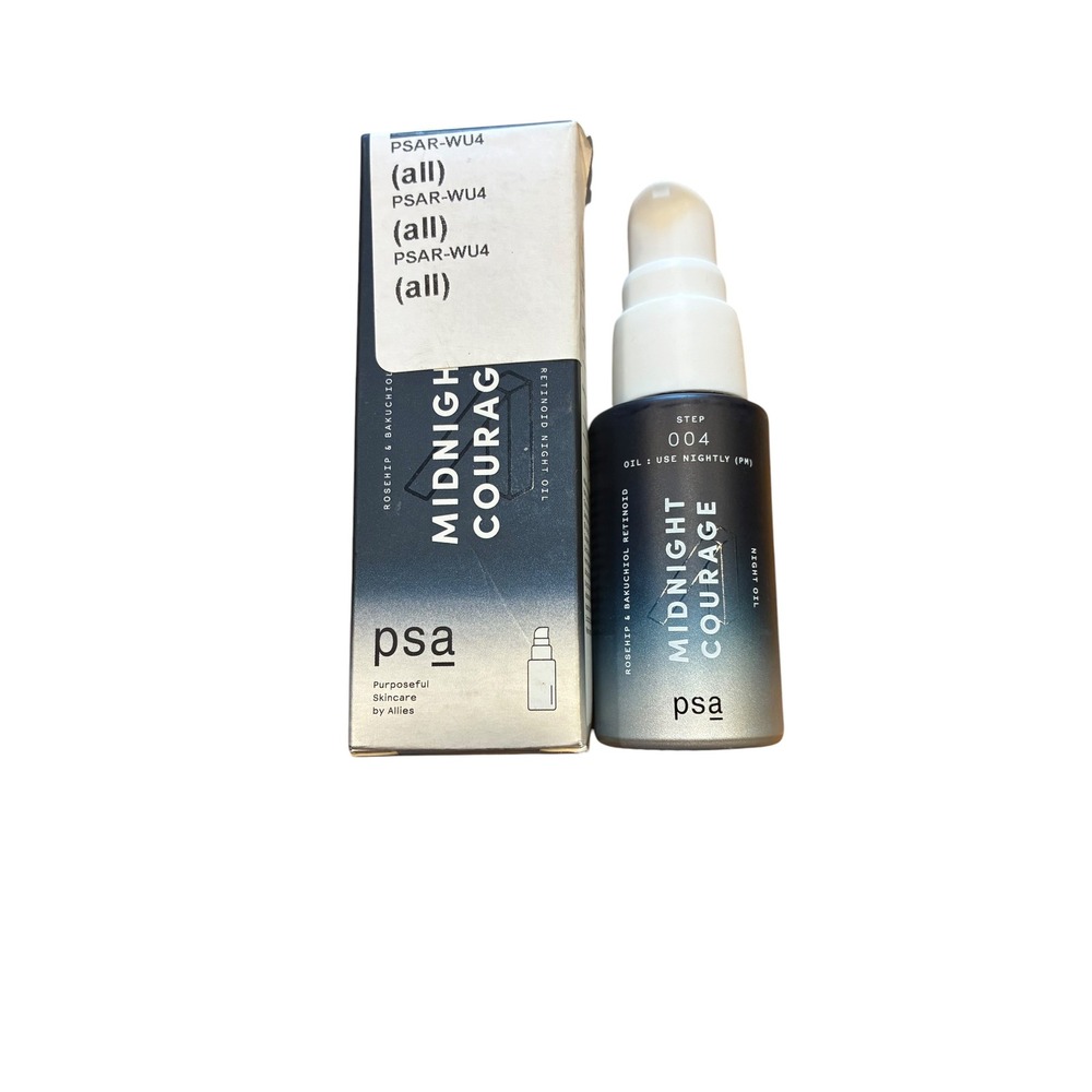 PSA MIDNIGHT COURAGE Rosehip & Bakuchiol Retinol Night Oil .5oz‎ READ!